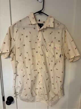 Arbor Cream Short-Sleeve Button-Down Shirt